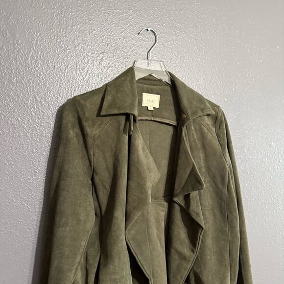 Reset By Jane Jackets & Blazers - Rest by Jane Faux Suede Waterfall Jacket Size S